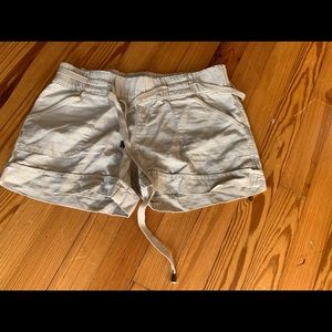 Linen tan shorts